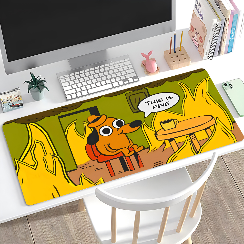 Laptop Extra Accessories - This Is Fine Dog Dachshund Mousepad