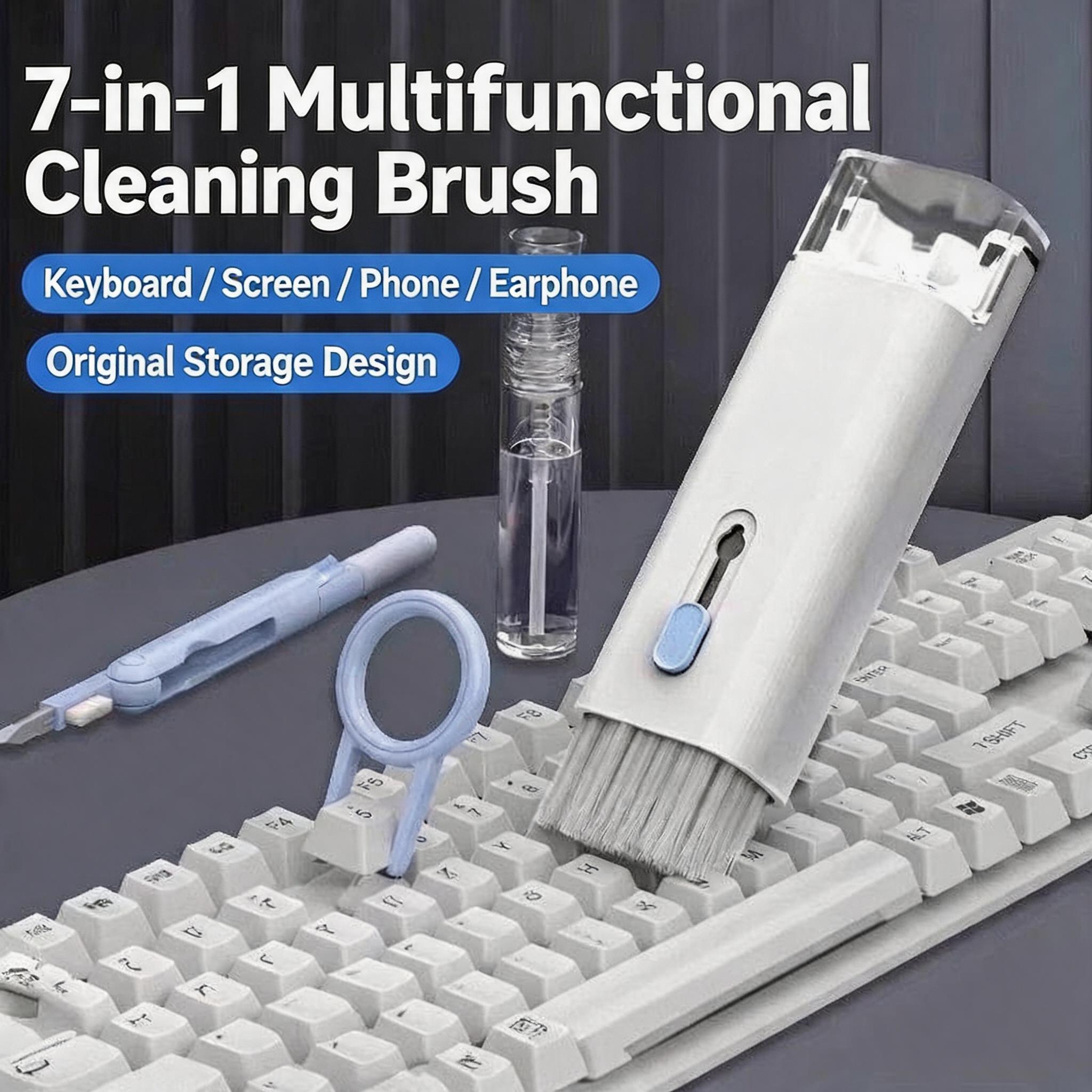 Laptop Extra Accessories - Keyboard Cleaning Kit 7-in-1 Laptops Cleaner