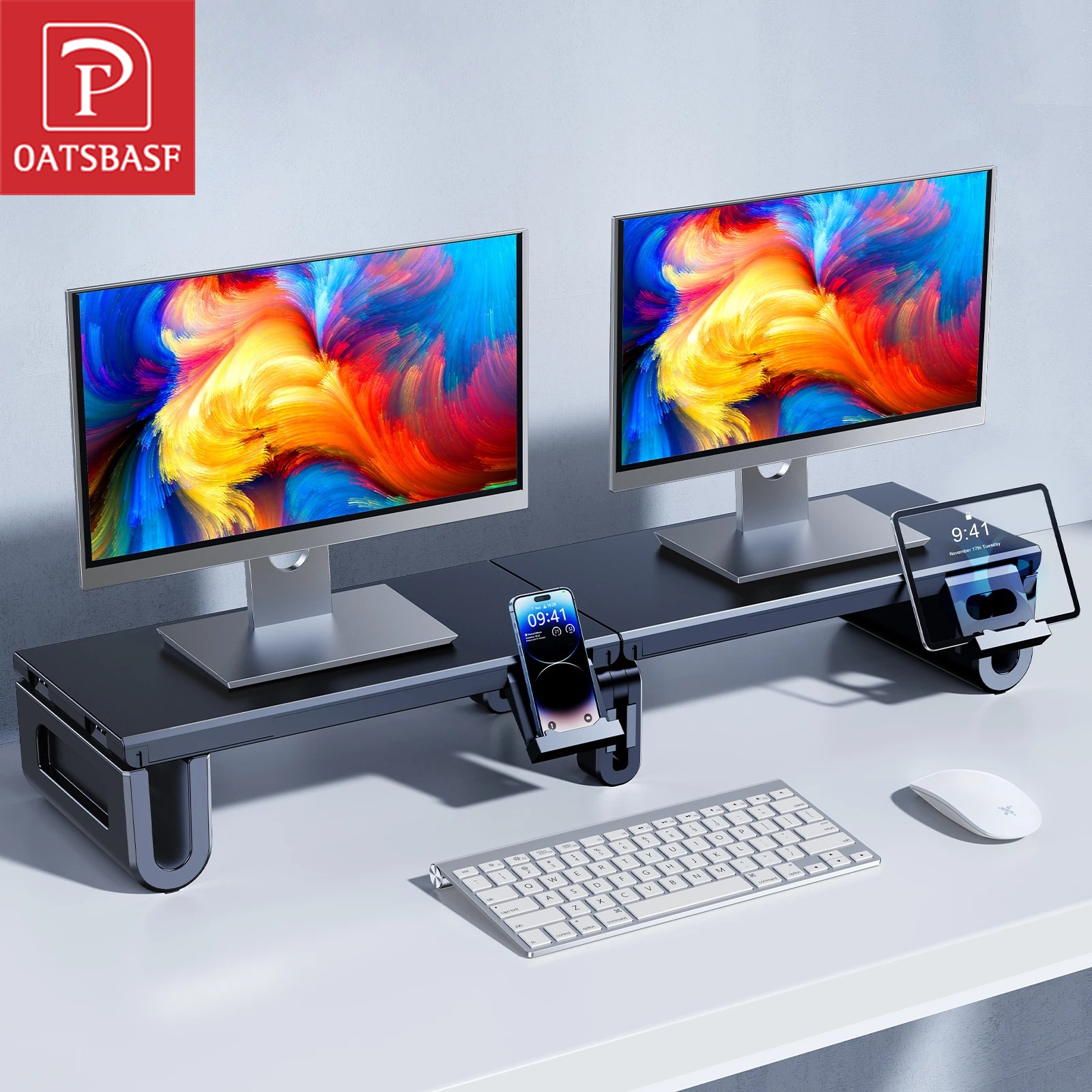 Laptop Stand Riser - Oatsbasf Dual Monitor Stand Riser Height