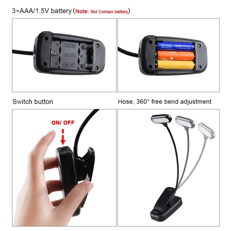 Mini LED Book Light with Clip, - Laptop Accessories Light recensione e prezzo