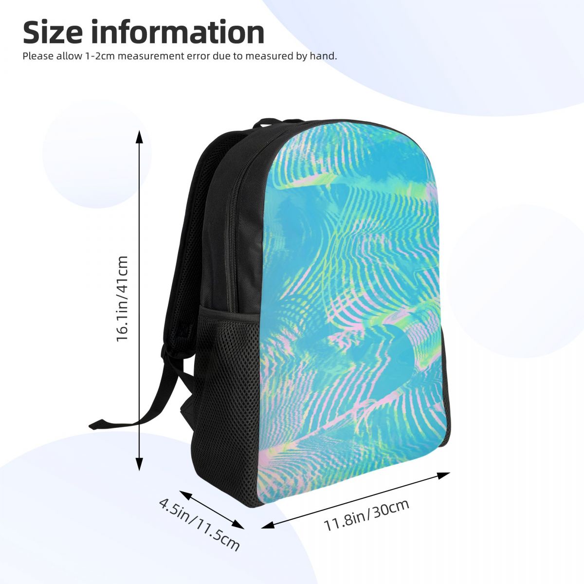 Custom Wave-green Abstract Tex - Laptop Accessories Bag For Men recensione e prezzo