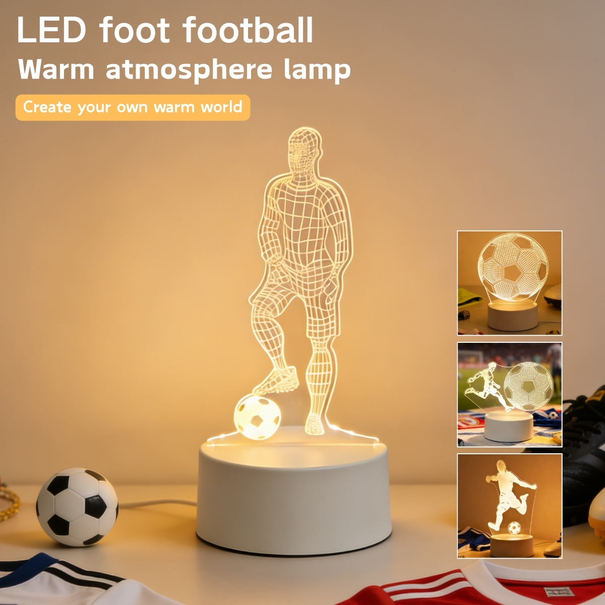 LED 3D Football Theme Table La - Laptop Accessories Light recensione e prezzo