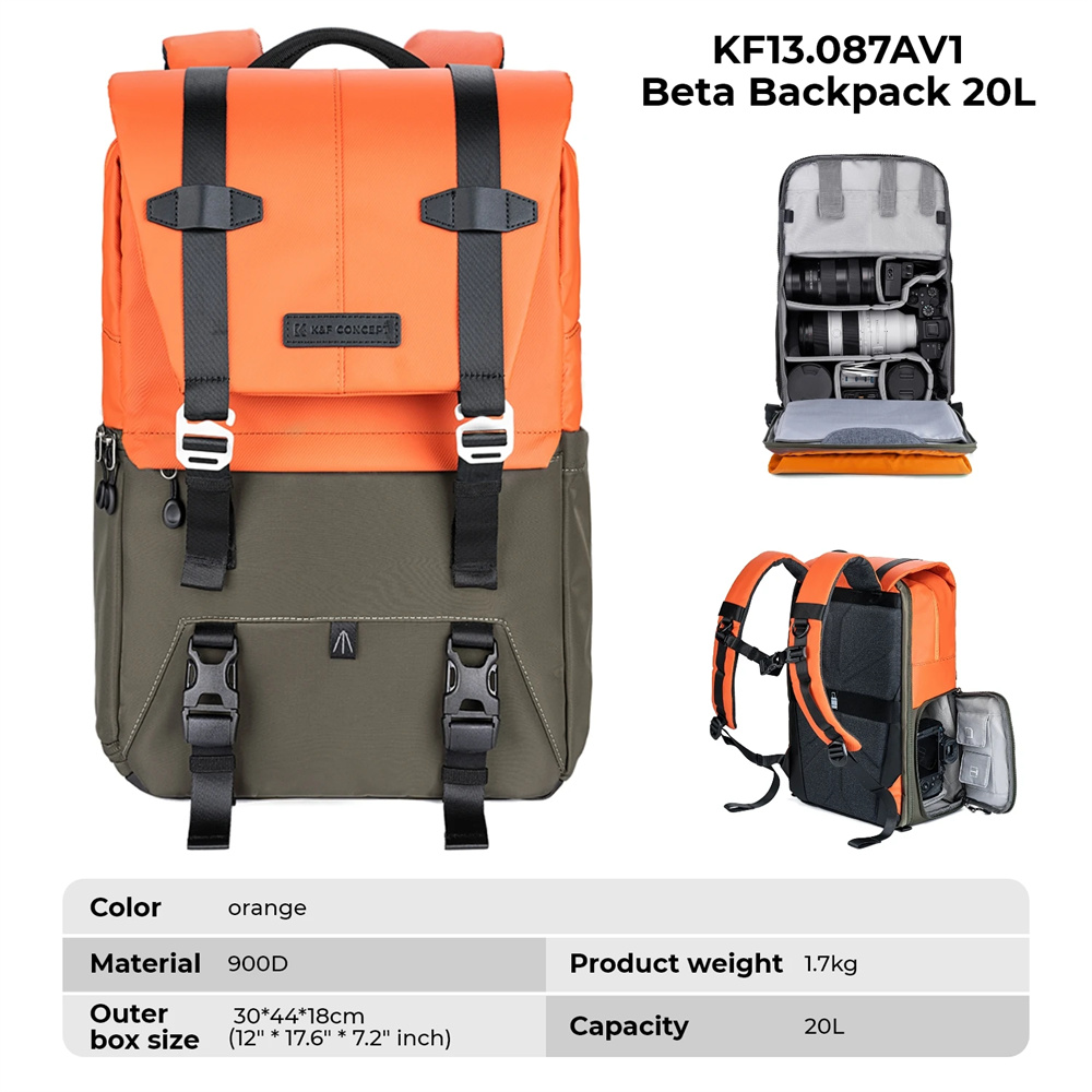 K&F CONCEPT Camera Backpack Tr - Laptop Bag Waterproof recensione e prezzo