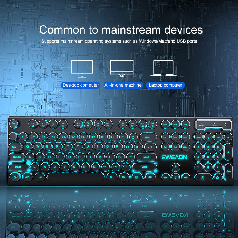 EWEADN Typewriter Gaming Keybo - Laptop Extra Accessories recensione e prezzo