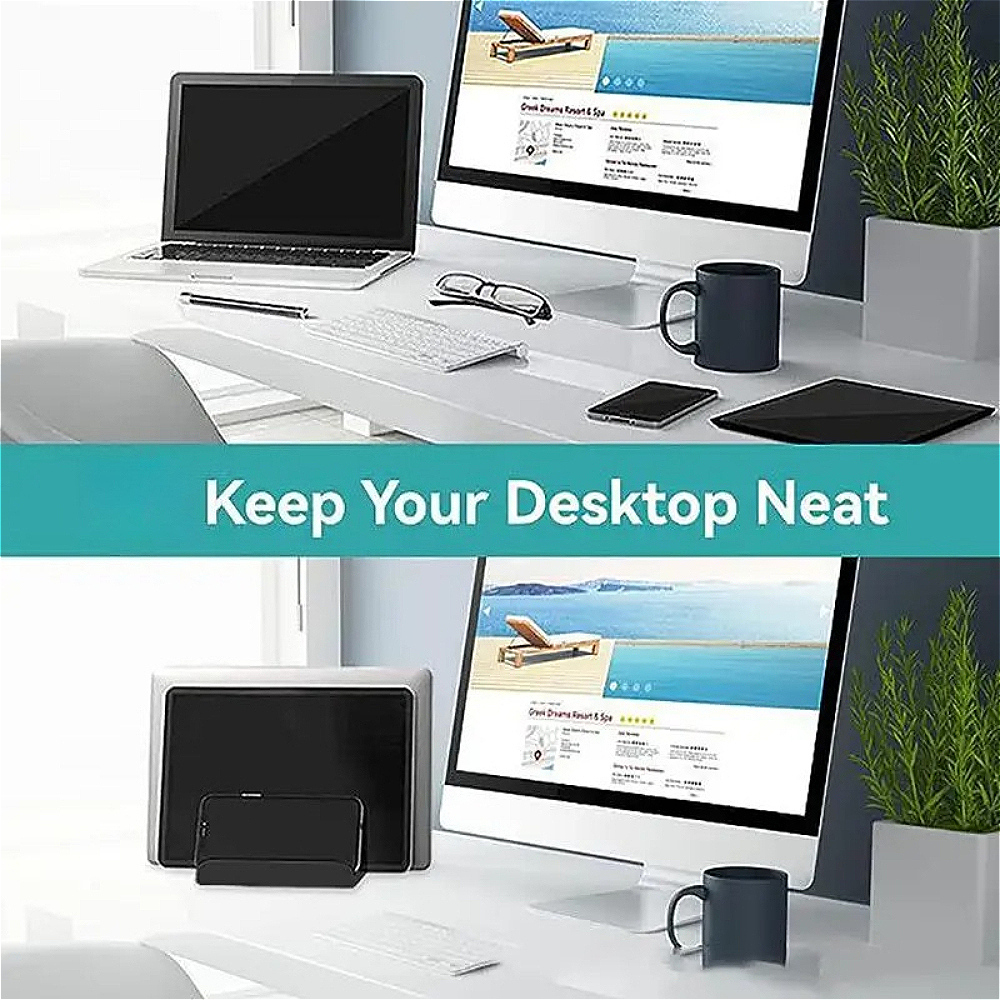 Multi-Slot Vertical Laptop & T - Laptop Stand Riser recensione e prezzo