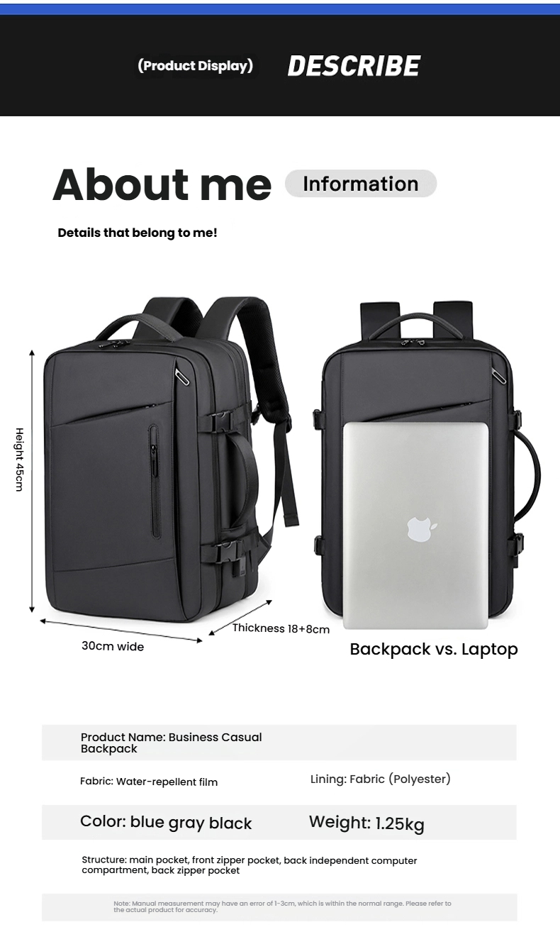 Travel Backpack Men Business B - Laptop Bag Waterproof recensione e prezzo