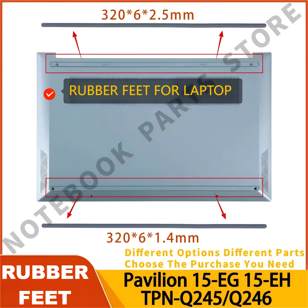 Rubber Feet for HP Pavilion 15 - Laptop Accessories Hp recensione e prezzo