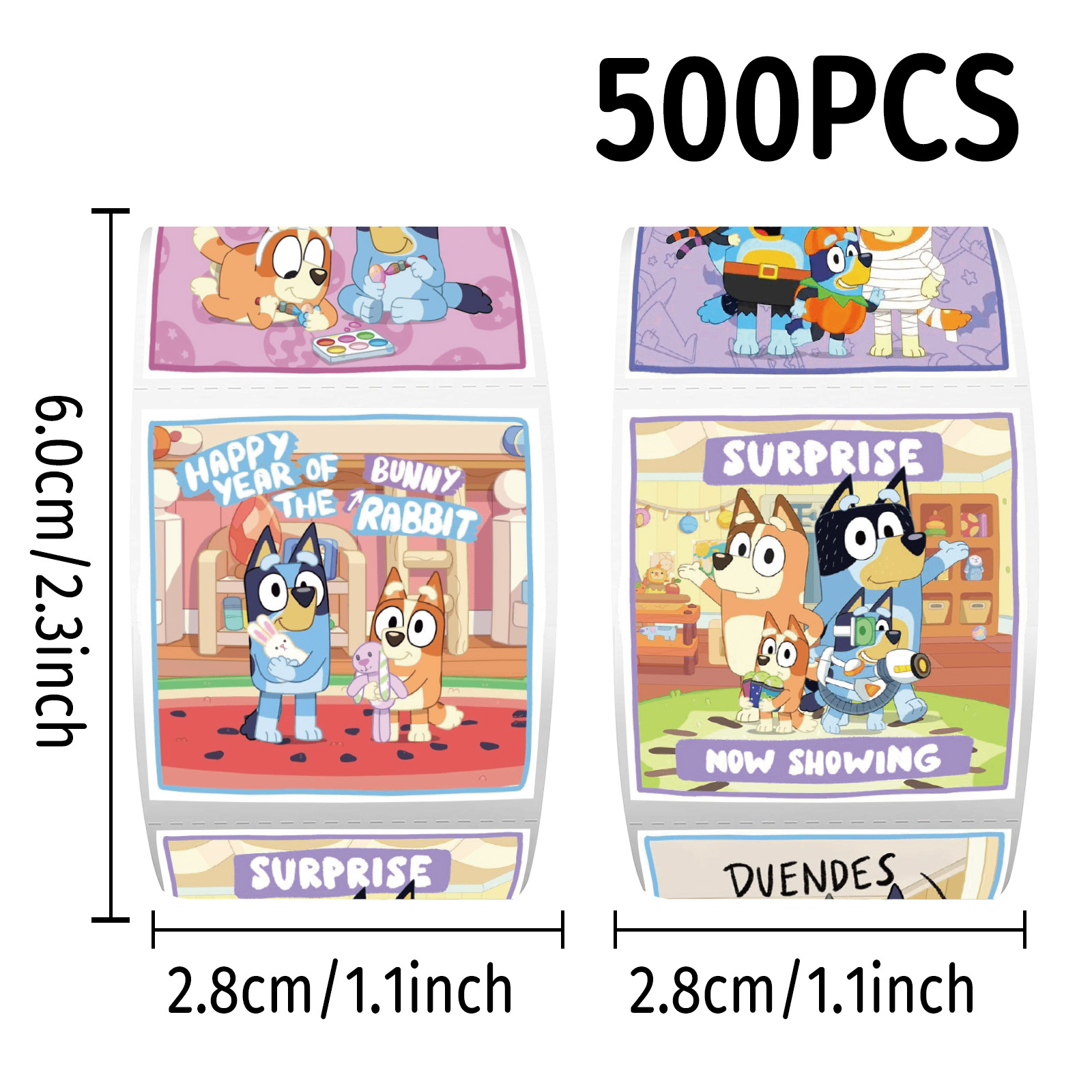 Wholesale 500Pcs/Roll Bluey St - Laptop Accessories Wholesale recensione e prezzo